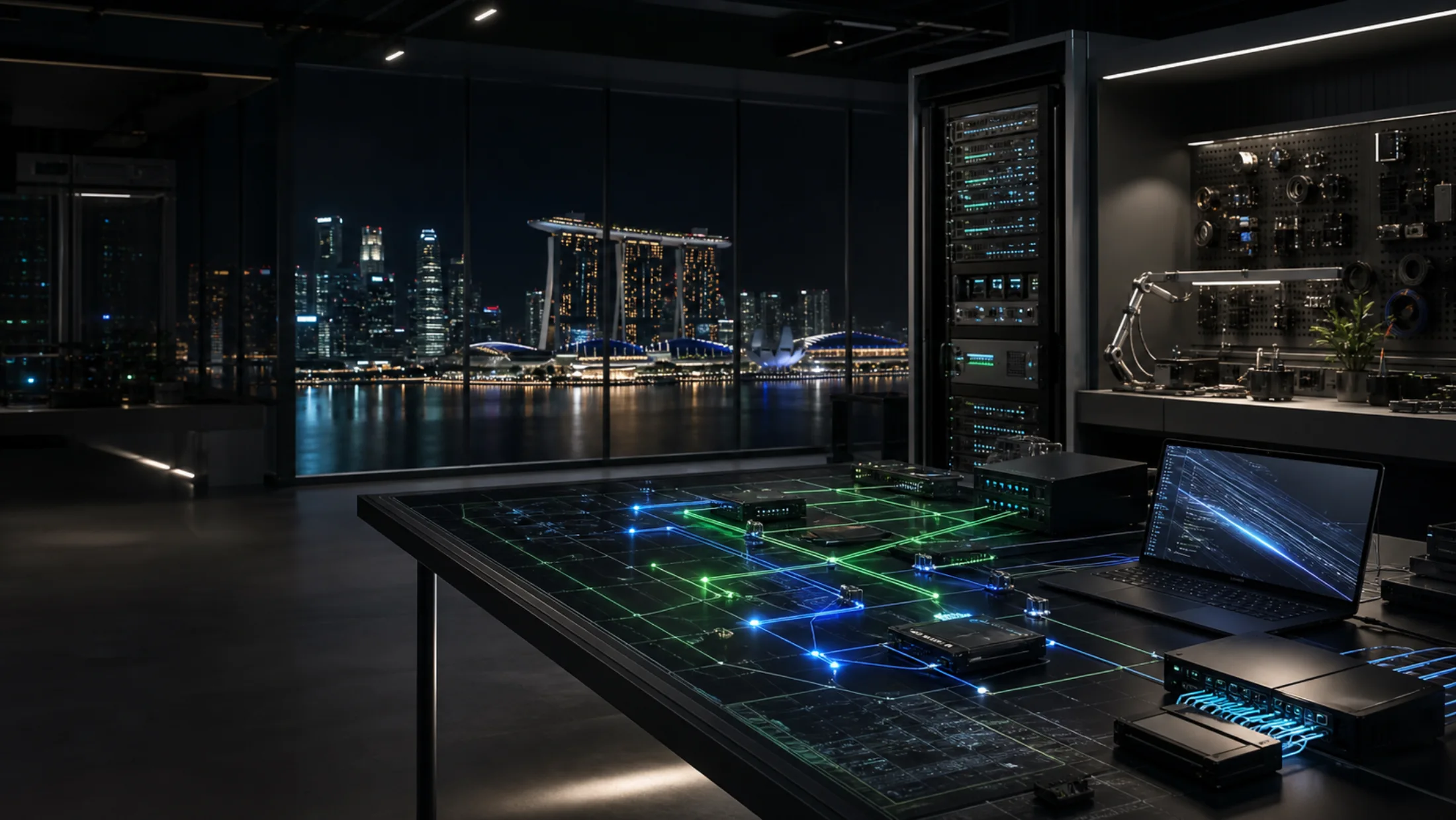 FastLink网络工程实验室，服务器与互动连接台面向城市网络